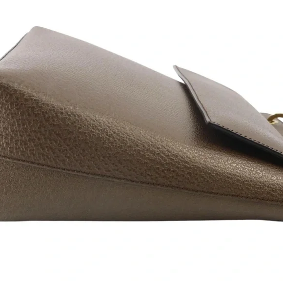 🚫SOLD🚫✨💎VINTAGE💎✨ GUCCI BAMBOO BAG
IN METALLIC CHAMPAIGNE LEATHER! - Picture 7 of 15